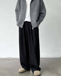 Doppelte Bundfaltenhose Herren – Wide-Leg Tailored Trousers