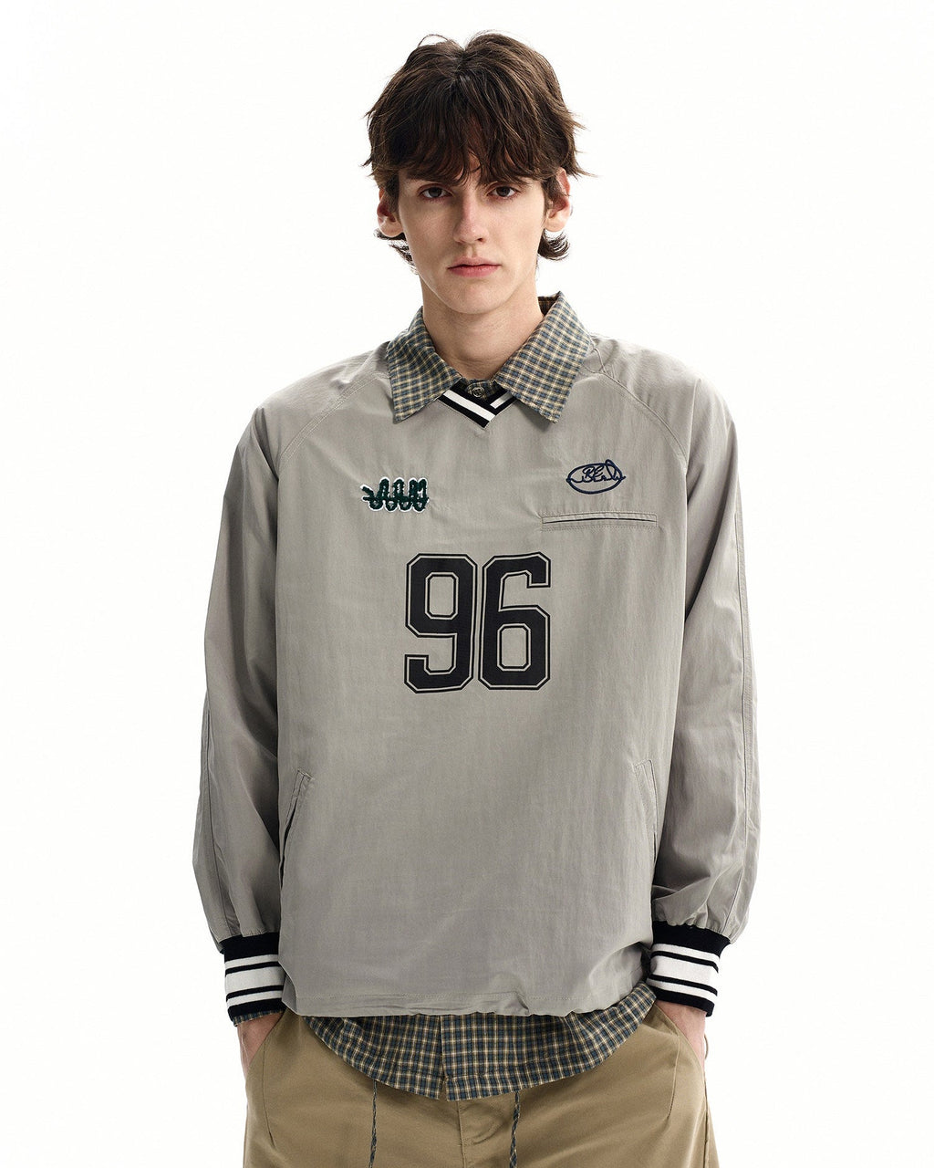 Graphic Pullover Herren – Woven Strickpullover mit V-Ausschnitt