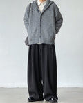Bundfaltenhose Herren Wide-Leg – Wool Blend Pleated Trousers