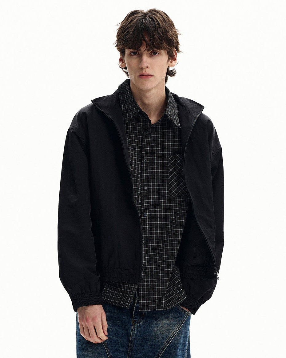 Windbreaker Nylon Jacke Herren – Übergangsjacke mit Zip