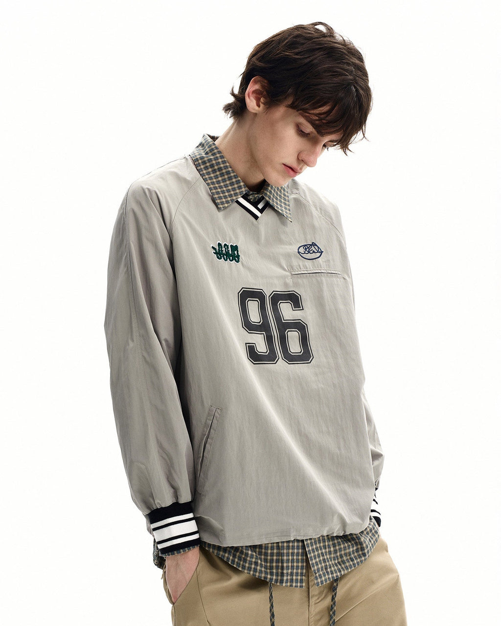 Graphic Pullover Herren – Woven Strickpullover mit V-Ausschnitt