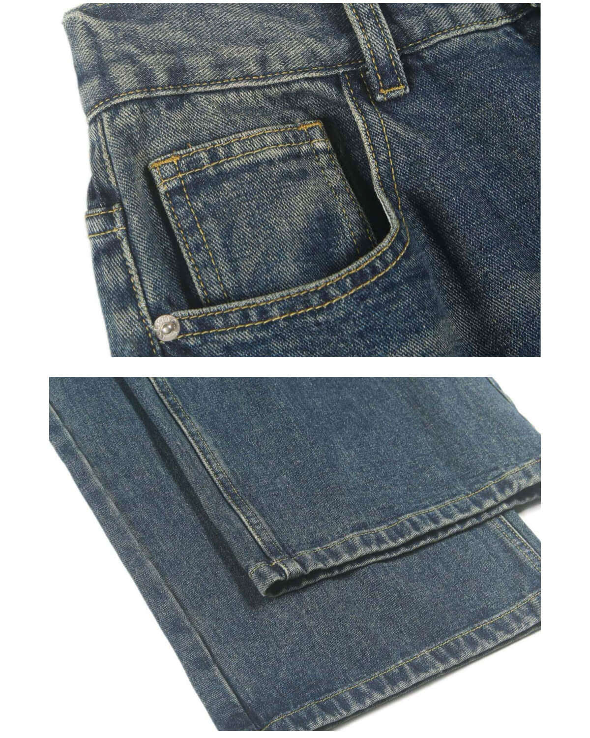 Wide Leg Jeans Herren mit Mid-Rise – Straight Cut Denim