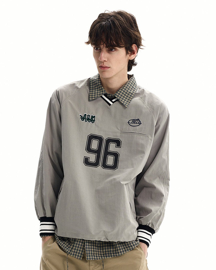 Graphic Pullover Herren – Woven Strickpullover mit V-Ausschnitt