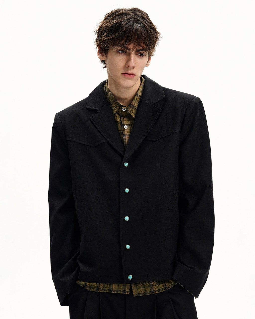 Wool Twill Jacke Herren – Strukturierte Casual Jacke mit Knopfleiste