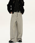 Karierte Wollhose Herren Wide-Leg – Premium Tailored Karohose