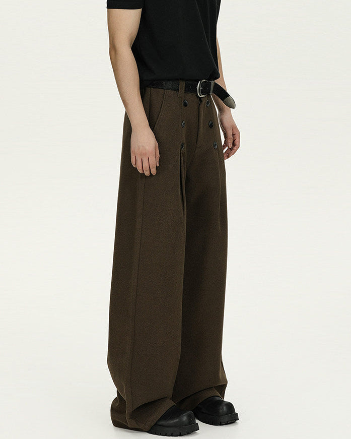 Wide-Leg Hose Herren in Wolloptik – Tailored Trousers mit weichem Fall
