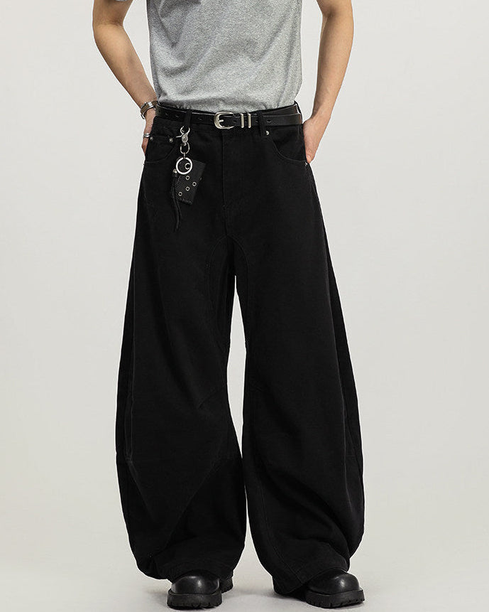 Cargo Hose Herren Wide-Leg – Utility Cotton Trousers mit Stretch