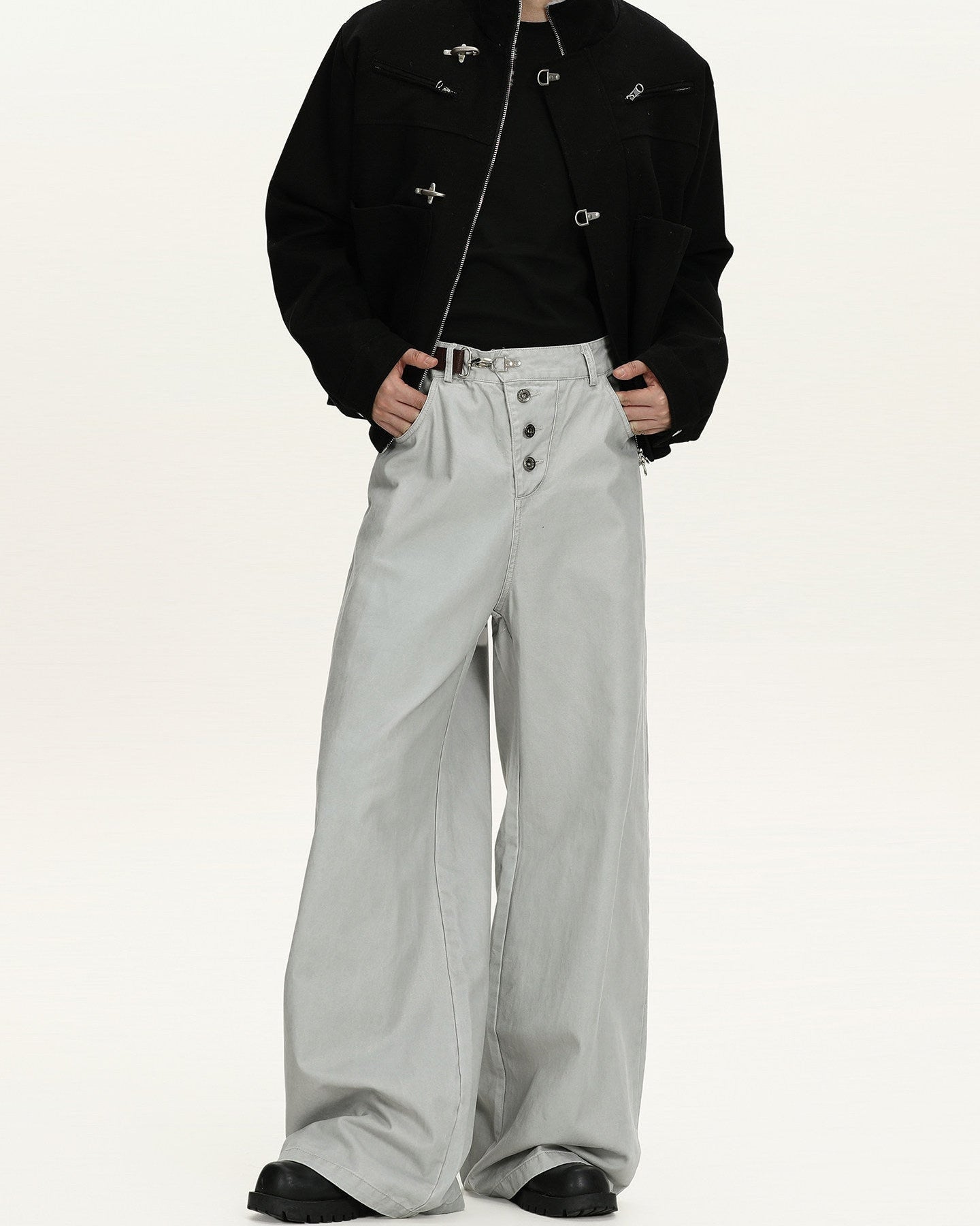 Wide-Leg Jeans Herren aus Washed Cotton – Relaxed Fit Denim