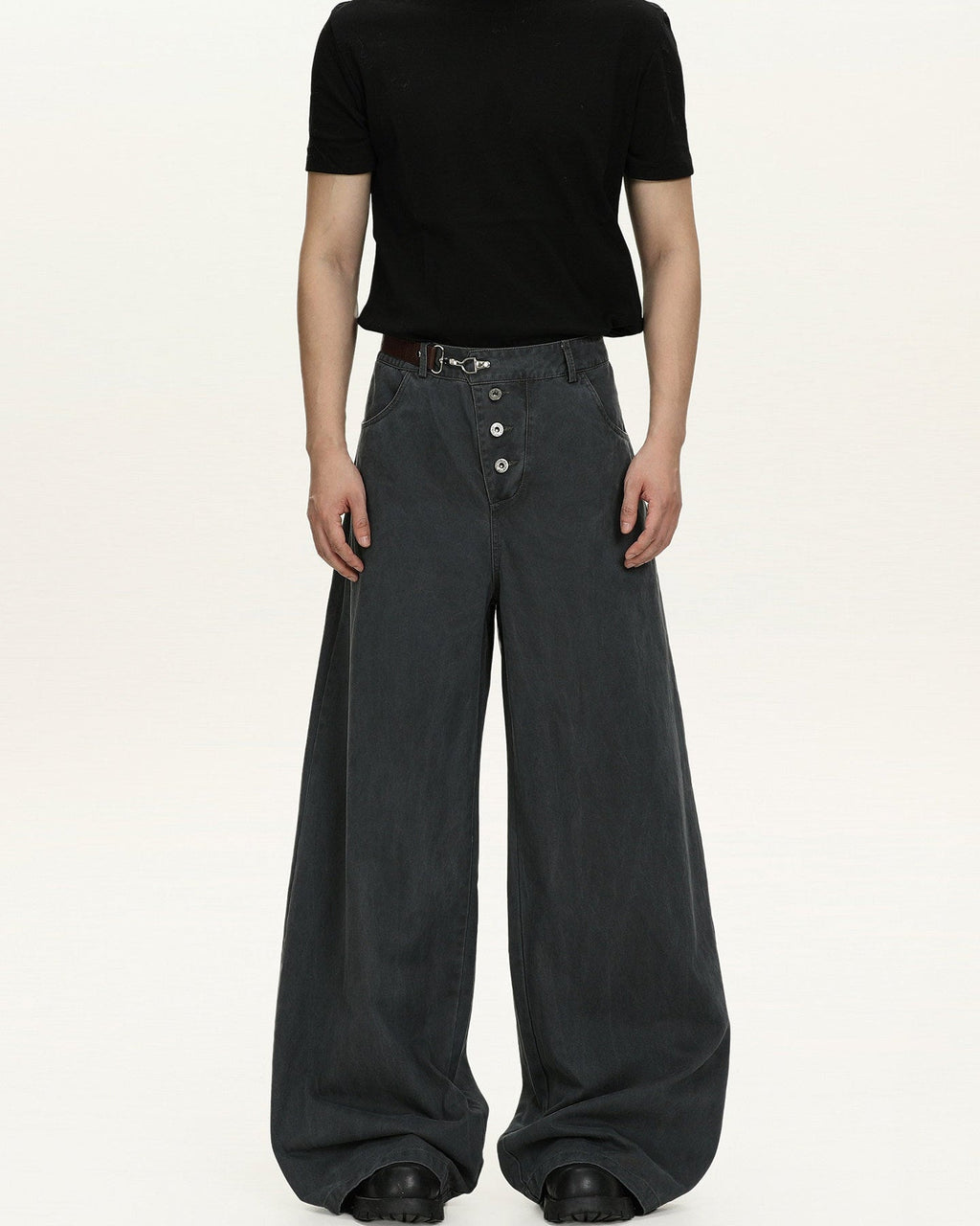 Wide-Leg Jeans Herren aus Washed Cotton – Relaxed Fit Denim