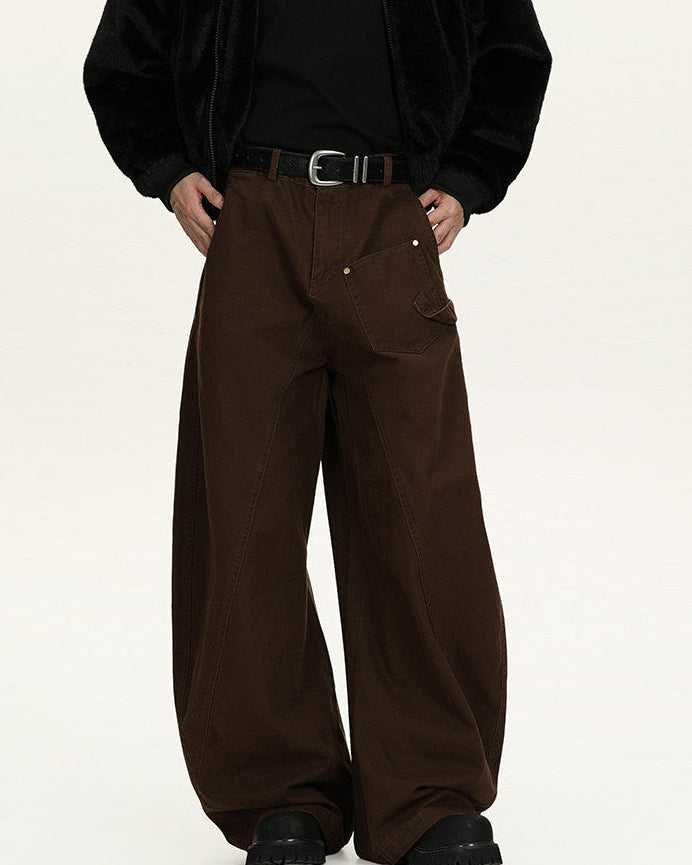 Utility Hose Herren Wide-Leg – 100% Baumwolle Workwear Trousers