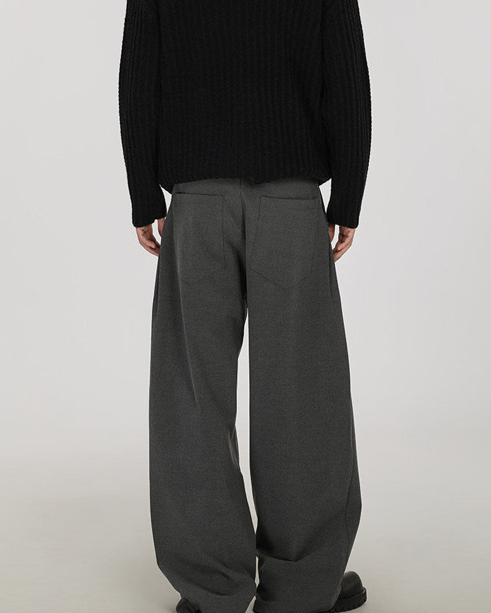 Stretch Hose Herren Wide-Leg – Tailored Office Trousers mit Elasthan