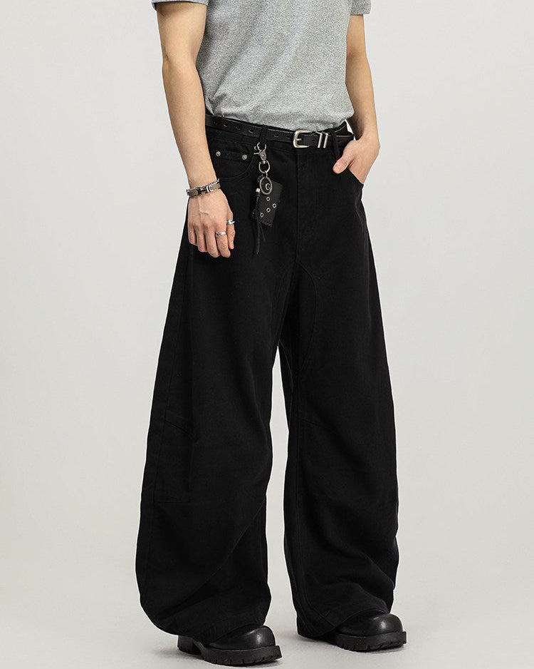 Cargo Hose Herren Wide-Leg – Utility Cotton Trousers mit Stretch