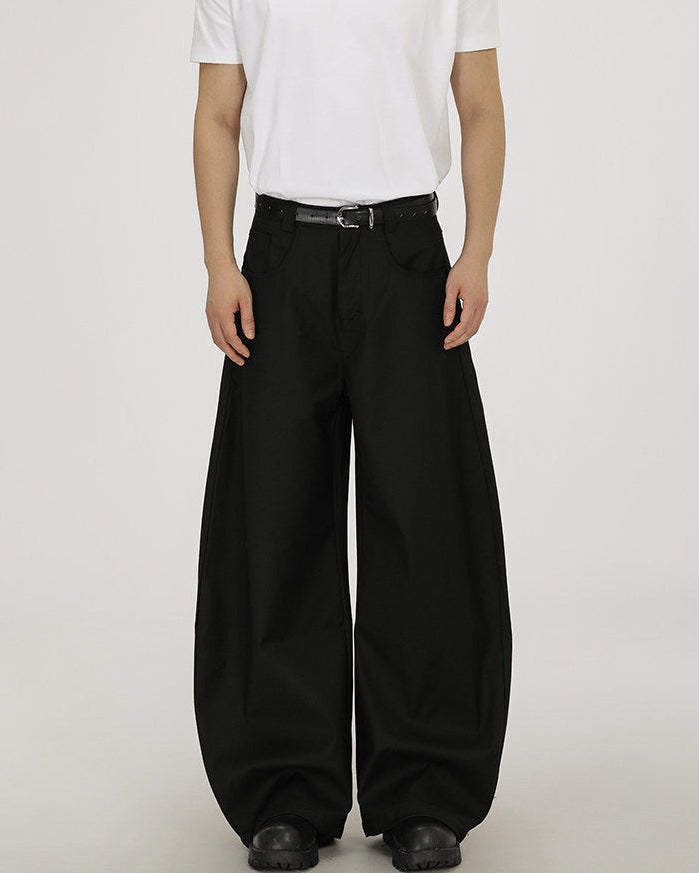 Wide-Leg Hose Herren mit Karomuster – Wollmix-Optik Tailored Trousers