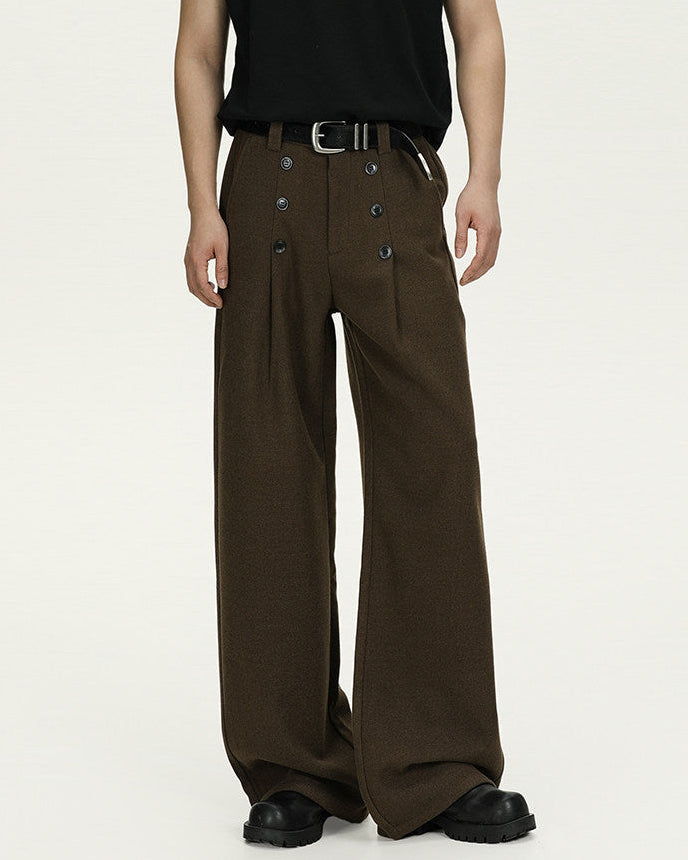 Wide-Leg Hose Herren in Wolloptik – Tailored Trousers mit weichem Fall