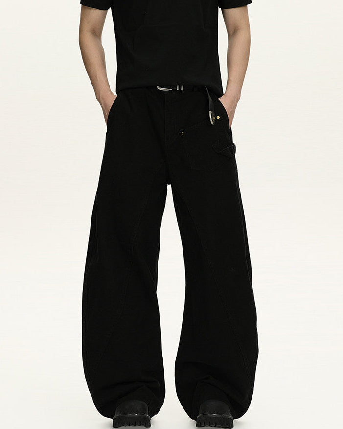 Utility Hose Herren Wide-Leg – 100% Baumwolle Workwear Trousers