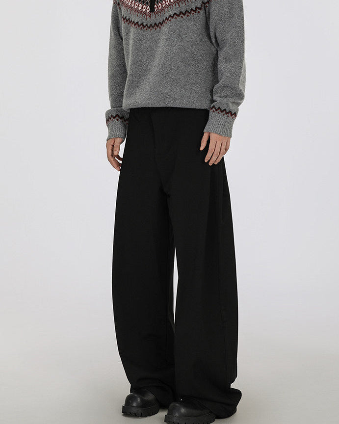 Stretch Hose Herren Wide-Leg – Tailored Office Trousers mit Elasthan
