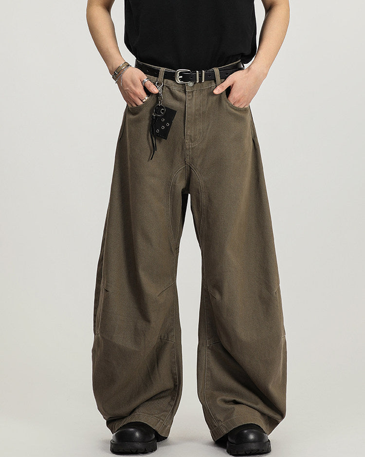 Cargo Hose Herren Wide-Leg – Utility Cotton Trousers mit Stretch