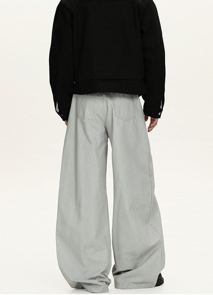 Wide-Leg Jeans Herren aus Washed Cotton – Relaxed Fit Denim