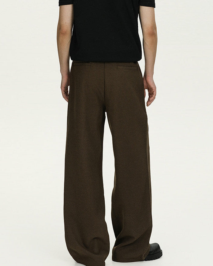Wide-Leg Hose Herren in Wolloptik – Tailored Trousers mit weichem Fall