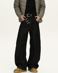 Wide-Leg Stretch Jeans Herren in Schwarz – Tailored Denim