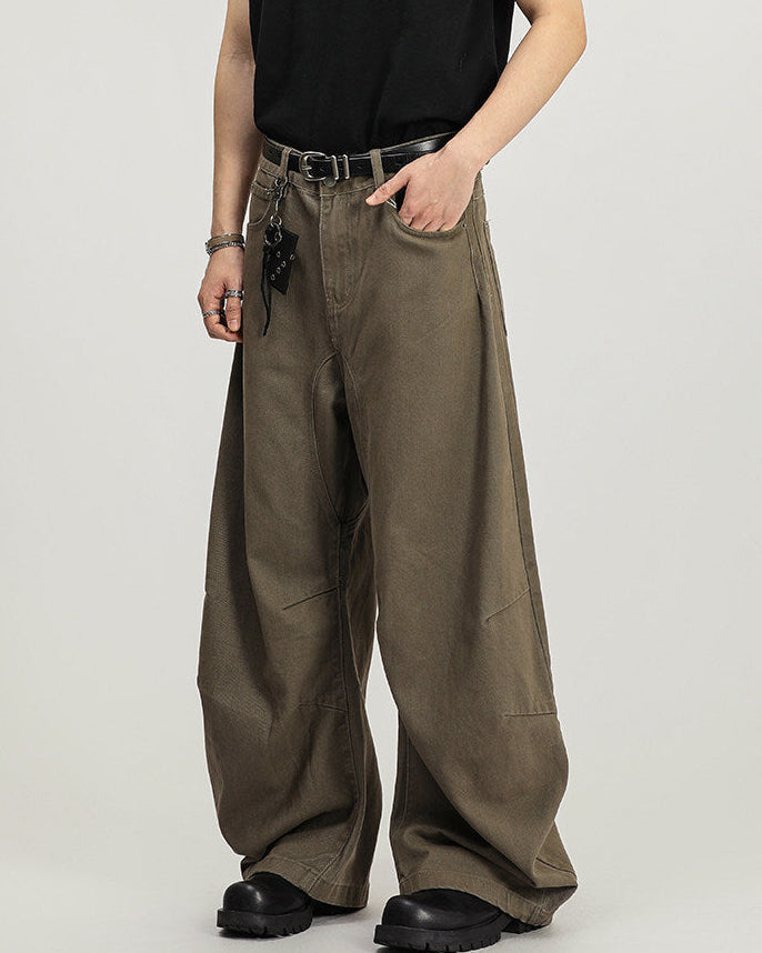 Cargo Hose Herren Wide-Leg – Utility Cotton Trousers mit Stretch