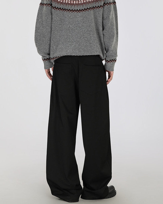 Stretch Hose Herren Wide-Leg – Tailored Office Trousers mit Elasthan