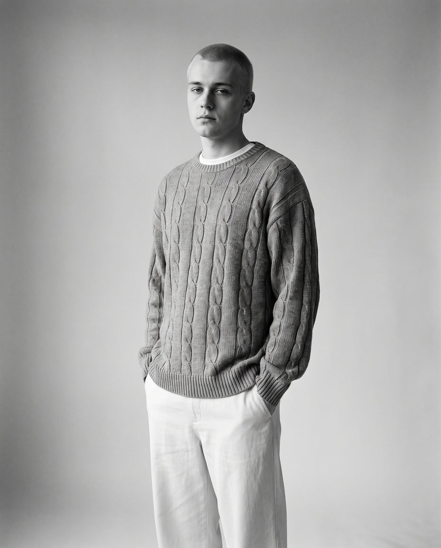 NUVERY – Cable-Knit Pullover