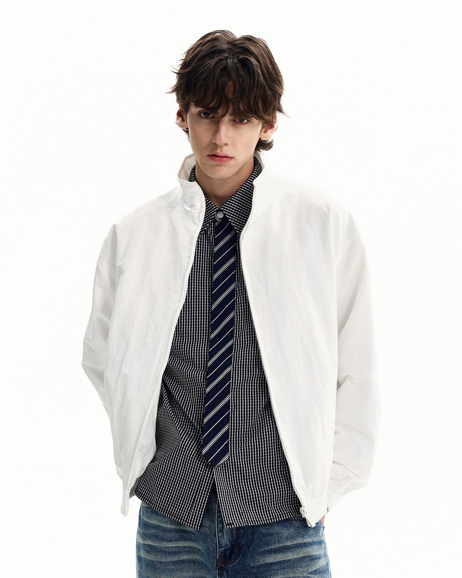 Windbreaker Nylon Jacke Herren – Übergangsjacke mit Zip