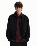 Zip Front Übergangsjacke Herren – Minimalistische Jacke mit Snap-Taschen