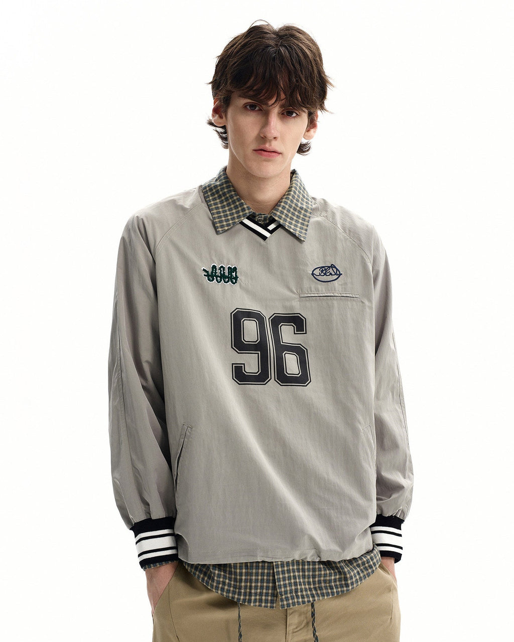 Graphic Pullover Herren – Woven Strickpullover mit V-Ausschnitt