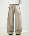 Wide-Leg Wollhose Herren mit Gürtel – Wollmix Tailored Trousers
