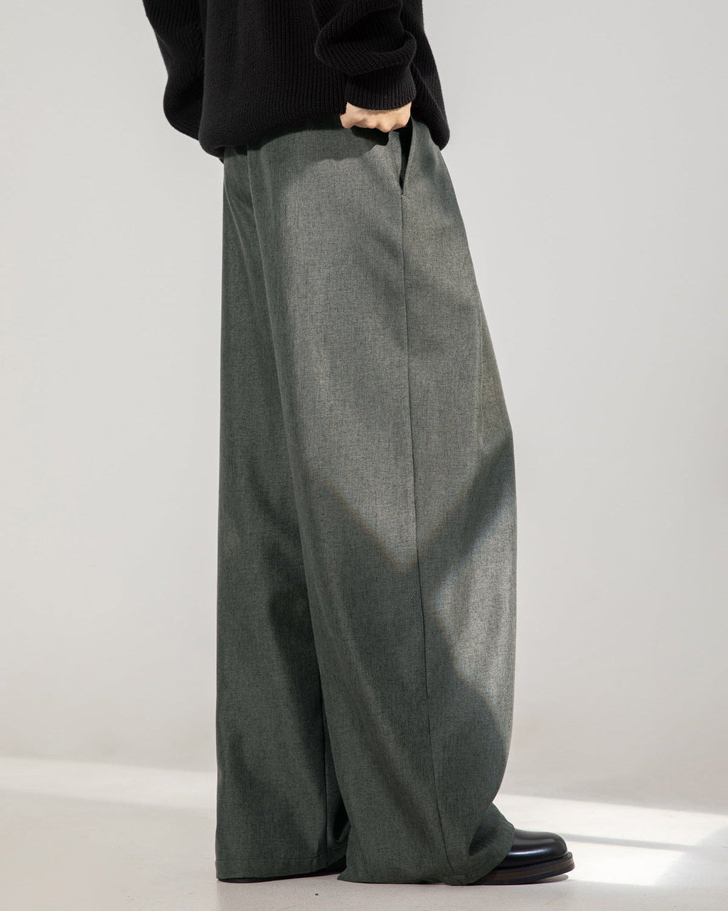 Wide-Leg Hose Herren mit Bundfalten – Plissierte Tailored Hose