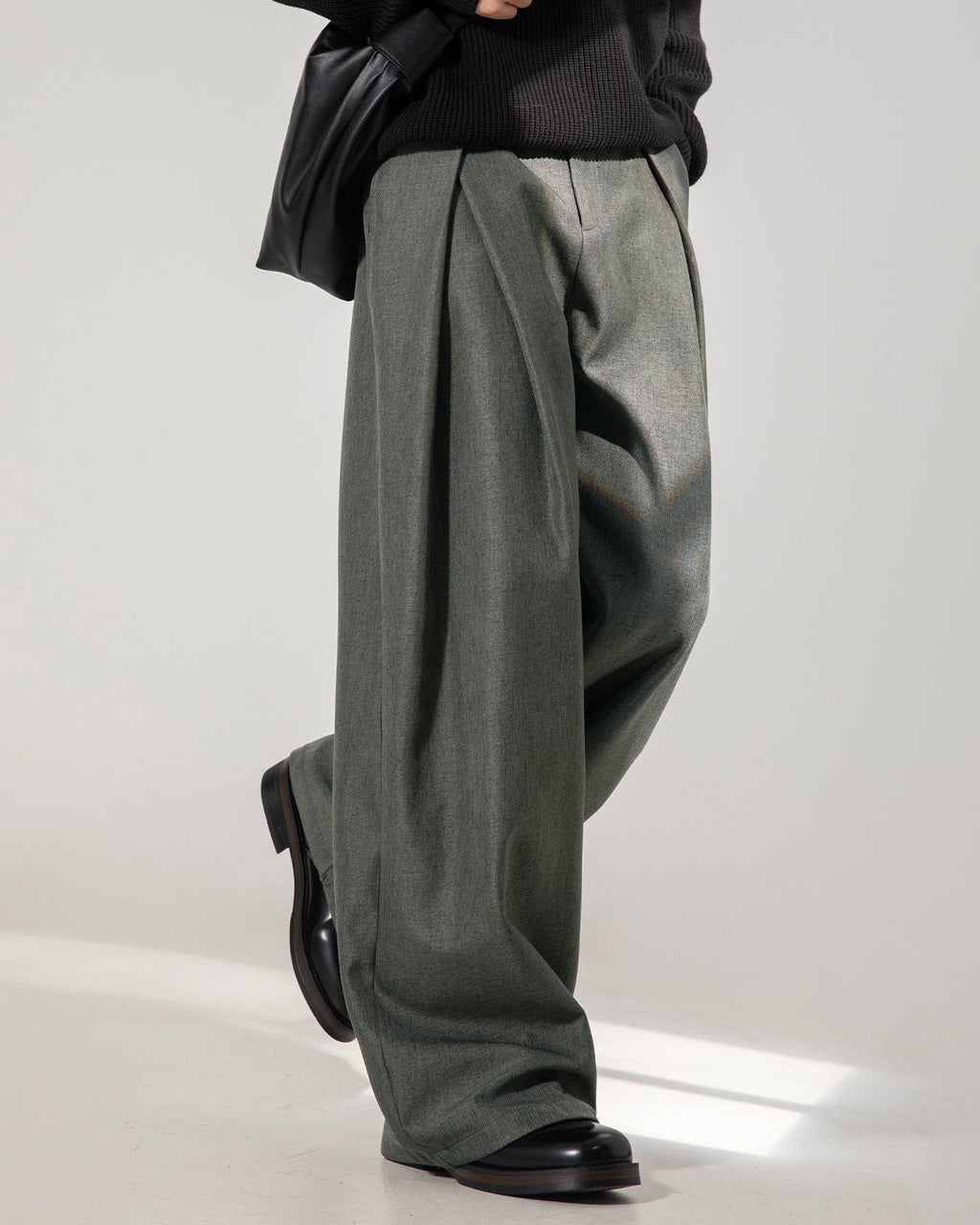 Wide-Leg Hose Herren mit Bundfalten – Plissierte Tailored Hose