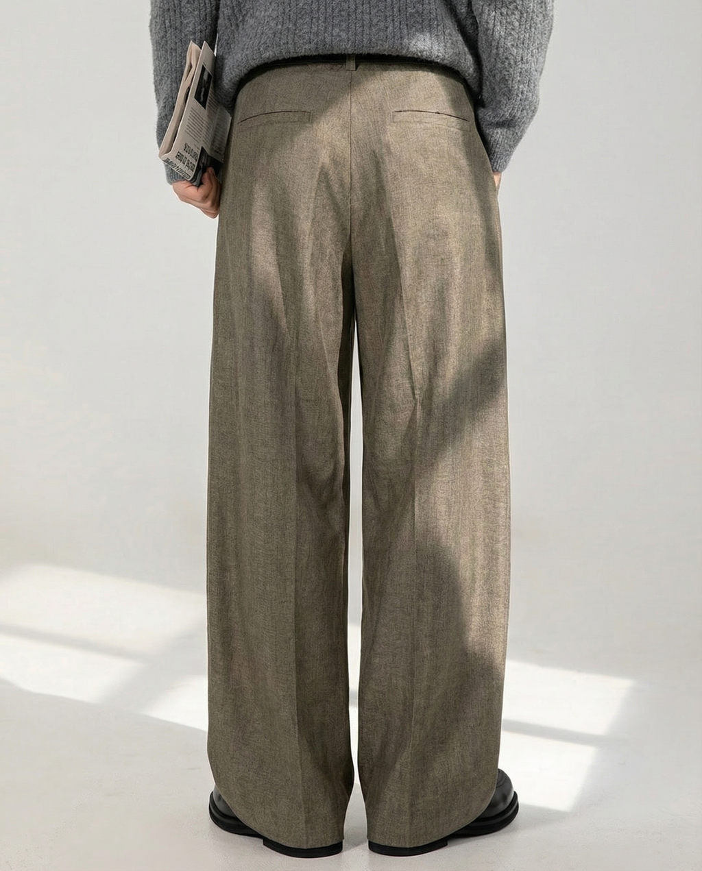 Wide-Leg Hose Herren mit Bundfalten – Plissierte Tailored Hose