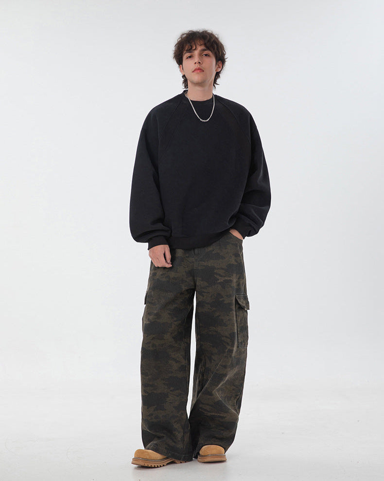 Crewneck Sweatshirt Herren – Oversized Basic Sweatshirt