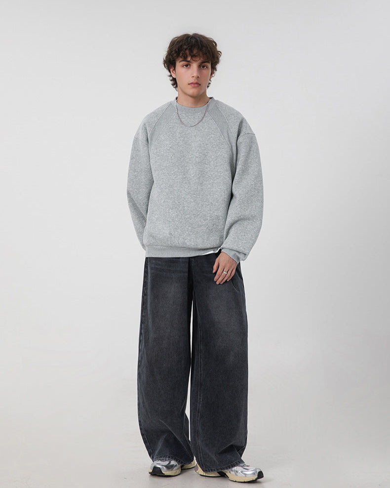 Crewneck Sweatshirt Herren – Oversized Basic Sweatshirt