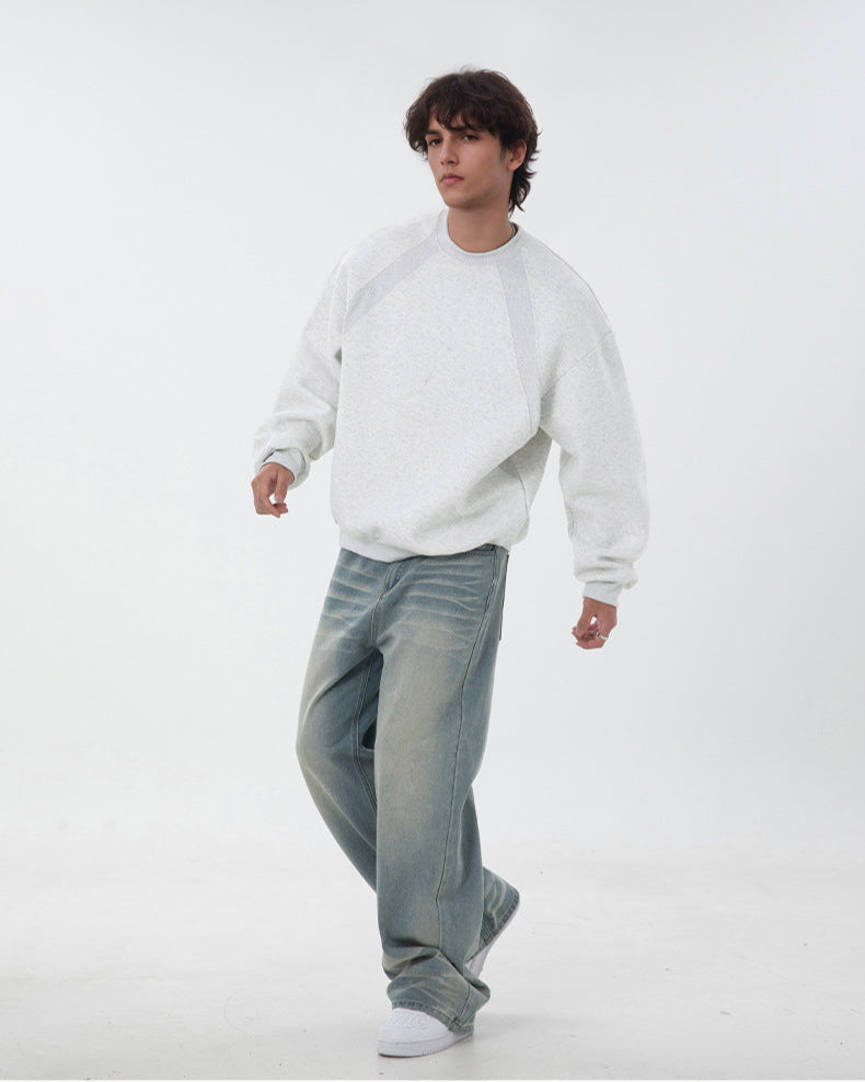 Crewneck Sweatshirt Herren – Oversized Basic Sweatshirt