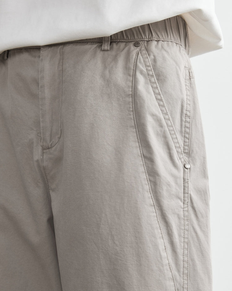 Hose mit Elastikbund Herren Wide-Leg – Baumwoll-Tencel Trousers im Jeans-Look