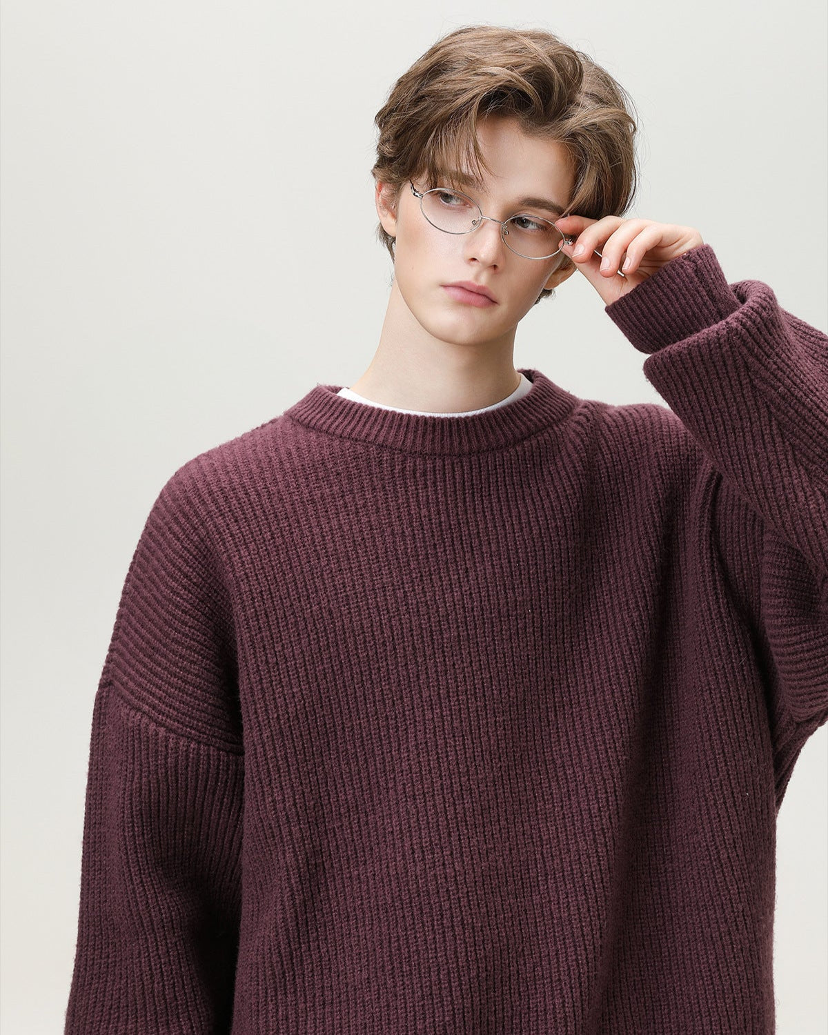 Oversized Strickpullover Herren – Sunday Scare Relaxed Crewneck