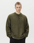 Heritage Polo Pullover Herren Oversized – Wollmix Strickpullover
