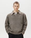 V-Ausschnitt Strickpullover Herren – Wollmix Pullover mit Kragen